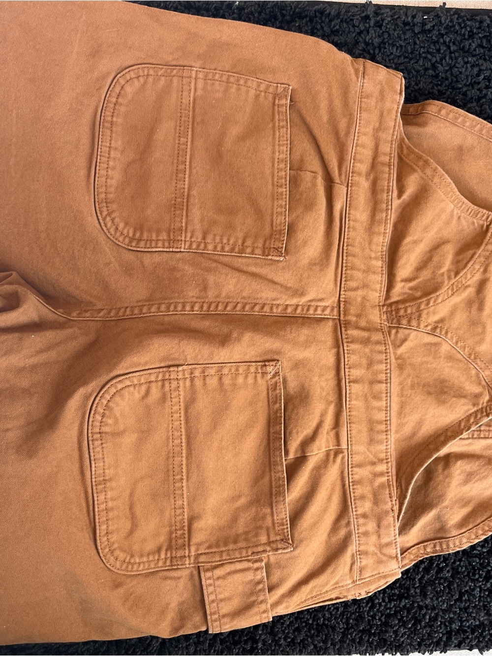 Carhartt Relaxed Fit Bib Short Overalls Brown Women’s Small (4–6) Worn Once - Picture 4 of 4